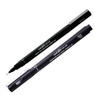 Pin fineliner - punta 0.5 mm - nero - Uni Mitsubishi