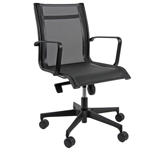 Poltrona direzionale Pollux all black PVD - con braccioli inclusi - nero - Unis…