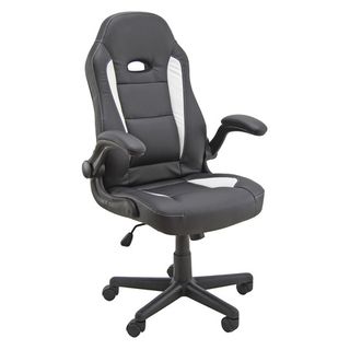 Poltrona direzionale Unisit CH3 Eco smart in PU con braccioli nero/bianco CH3/KN