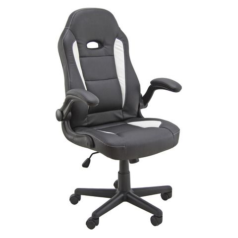 Poltrona direzionale Unisit CH3 Eco smart in PU con braccioli nero/bianco CH3/KN