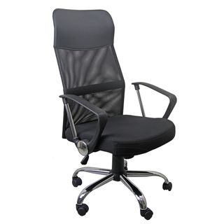 Poltrona direzionale Unisit CH5 Eco smart schienale in rete e braccioli nero CH…