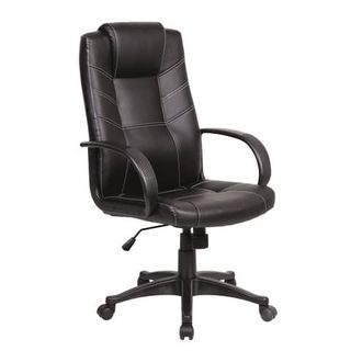 Poltrona direzionale nera ecopelle con braccioli Office Products Corsica 230233…