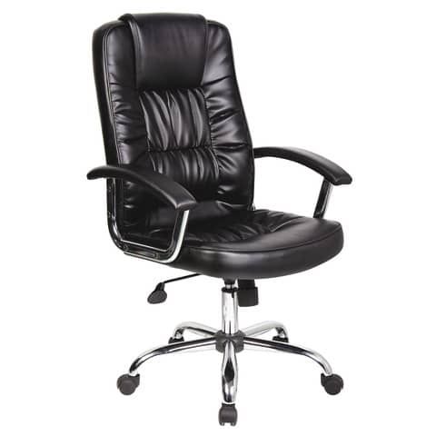 Poltrona direzionale nera ecopelle con braccioli Office Products Cyprus 2302336…