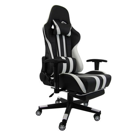 Poltrona gaming Unisit CH braccioli reg. e poggiapiede nero rivestimento in sky…