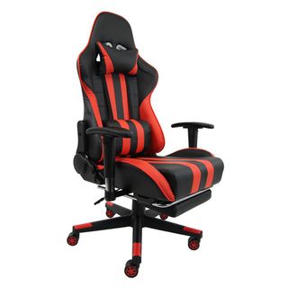 Poltrona gaming Unisit CH braccioli reg. e poggiapiede nero rivestimento in sky…