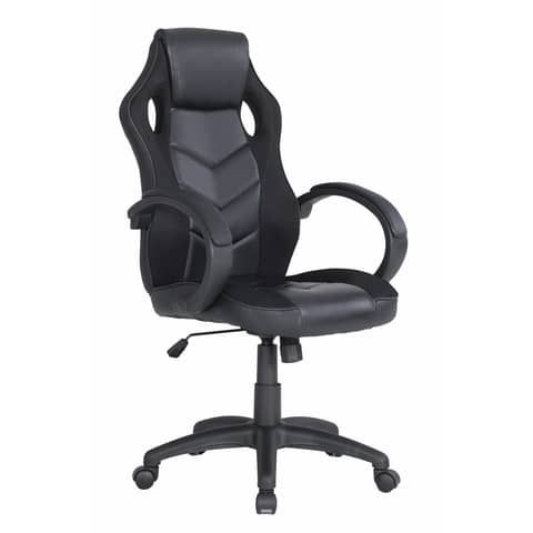 Poltrona gaming per adulti Serena Group Las Vegas L61 x P66 x H106/116 cm - ner…