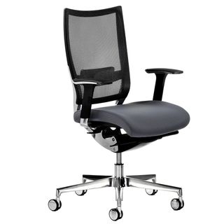 Poltrona semidirezionale Elite concept COT - con braccioli regolabili - nero - …