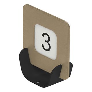 Porta QR code segnaposto METAL NERO 10x4x11,5 cm, BEIGE Stilcasa