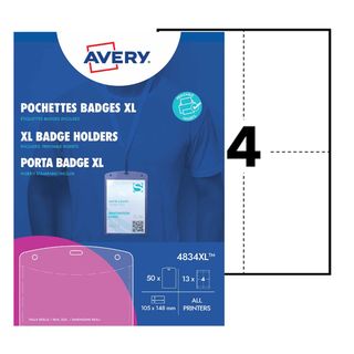 Portabadge A6 - in plastica - laser/inkjet - 105 x 148 mm - Avery - Conf. 50 pe…