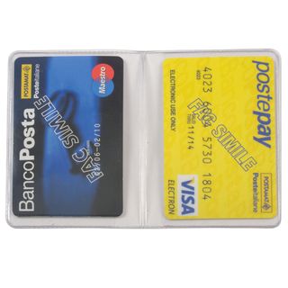 Portacard a due scomparti Alplast trasparente - conf. 50 pz - 890