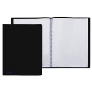 Portalistini Sviluppo - liscio - PP - 22 x 30 cm - 20 buste - nero - Favorit
