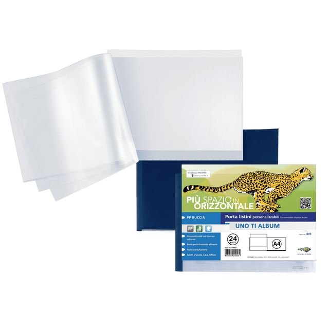 Portalistini personalizzabile Uno TI - 30x22 cm (album) - 24 buste - blu - Sei …