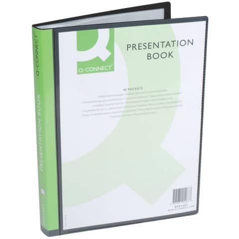 Portalistino personalizzabile Q-Connect A4 apertura superiore 40 buste KF01267