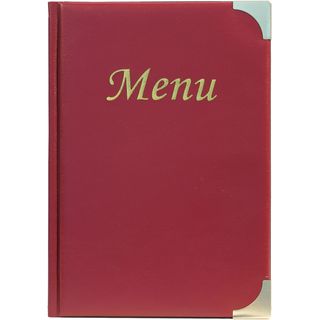 Portamenù Basic - A5 - 23,7 x 17 cm - PVC - bordeaux - 4+2 buste fisse incluse …