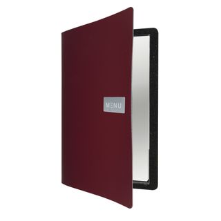 Portamenù Royal - 1 inserto doppio incluso - A4 - 24 x 33 cm - bordeaux - Secur…