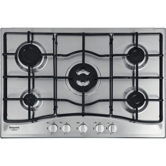 PIANO COTTURA A GAS HOTPOINT 75CM - GRIGLIE SMALTATE (PCN 752 T/IX/HAR)