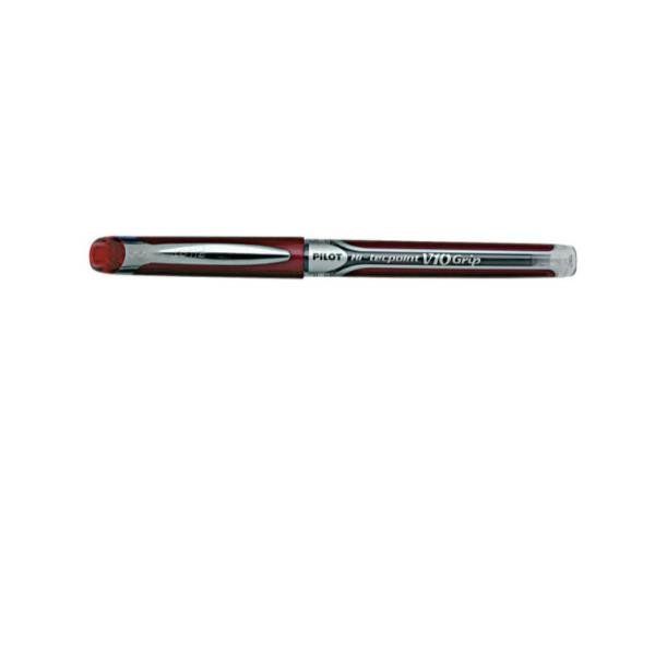 PILOT HI-TECPOINT V10 GRIP PENNA ROLLER PUNTA 1 mm COLORE ROSSO CONF. 12 Pz.