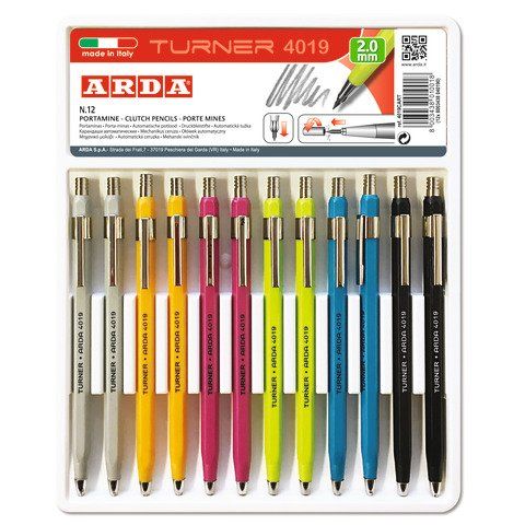 Portamine Turner - mina 2,0mm - fusto giallo fluo - Arda