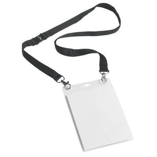 Portanome A6 per eventi - cordoncino nero - Durable - conf. 10 pezzi