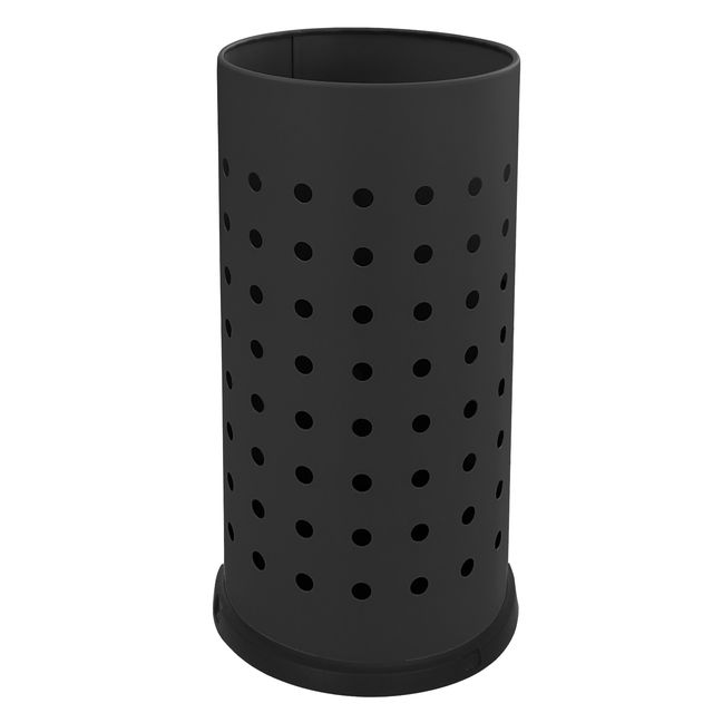 Portaombrelli forato - diametro 24 cm - H 48 cm - 21 L - acciaio - nero - Stilc…