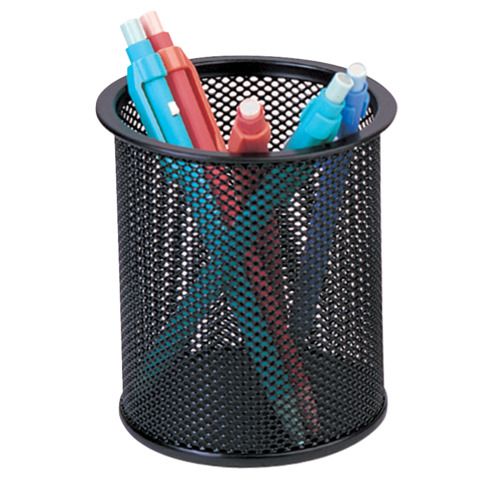 Portapenne in metallo Q-Connect h 10 cm / Ø 9 cm nero KF00864