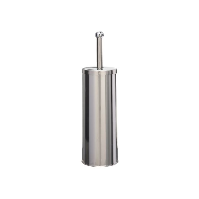 Portascopino WC Basic - da terra - acciaio inox - diametro 9,8 cm - altezza 38 …