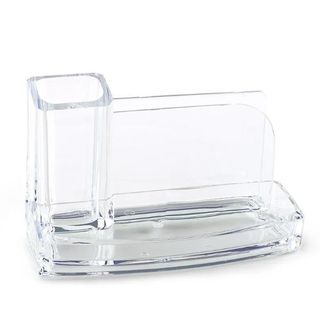 Portatutto da scrivania - acrilico - 20 x 12 x 10 cm - trasparente - Lebez