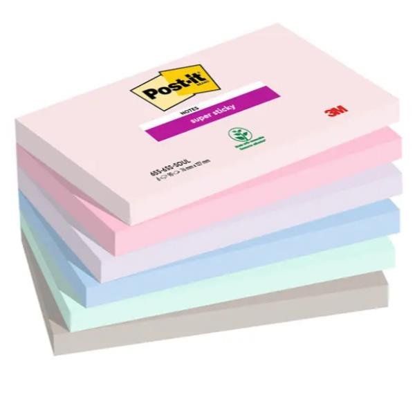 Post-it Super Sticky 655-6SS-SOUL - Blocchi - 127 x 76 mm - 540 fogli (6 x 90) …