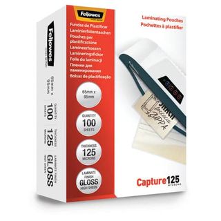 Pouches Capture125 - 65x95 mm - 2x125 micron - Fellowes - scatola 100 pezzi