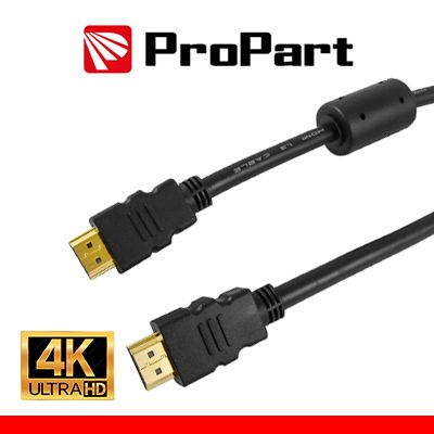 PROPART Cavo HDMI 2.0 High Speed 4K 3D Ethernet 1.5m SP-SP+ FILTRO NERO