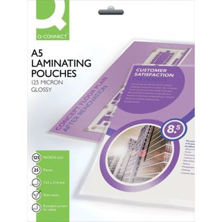 Pouches per plastificatrici Q-Connect 153x216 mm finitura lucida - 125 µm A5 - …