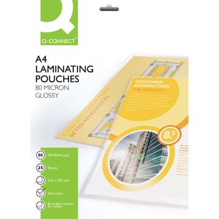 Pouches per plastificatrici Q-Connect 216x303 mm finitura lucida - 80 µm A4 - c…