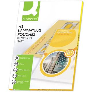 Pouches per plastificatrici Q-Connect 303x426 mm opache 80 micron conf. 100 pz …