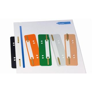 Pressini fermafogli - con linguette in metallo - 38 x 150 mm - colori assortiti…