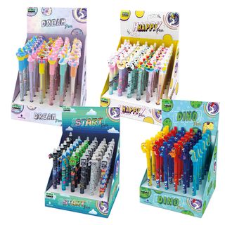 Box penne cancellabili - 4 expo da banco - fantasie assortite - Lebez - conf. 1…