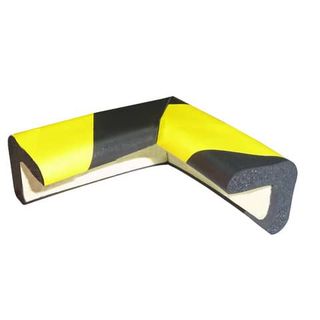 Protezione segnaletica in gomma angolare e angolare Viso 3x3cm - 7x7 cm nero/gi…