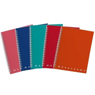 Quaderno Monocromo - A5 - 70 fogli - 80 gr - s/fori - spiralato - 1 rigo - Pigna