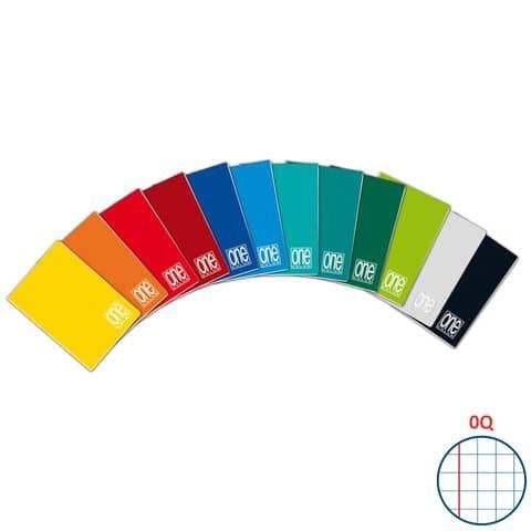 Quaderno One Color - A5 - 5 mm c/margine - 20+1 fogli - 80 gr - Blasetti