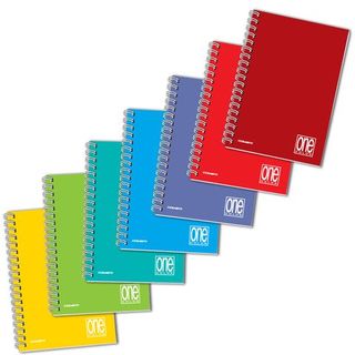 Quaderno One Color - A5 - 5mm - 60 fogli - 80 gr - s/fori - spiralato - Blasetti