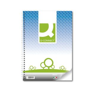 Quaderno spiralato Q-Connect A4 - 80 ff 70 g/m² - foglio bianco - QDRSPBI