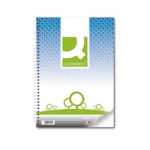 Quaderno spiralato Q-Connect A4 - 80 ff 70 g/m² - foglio bianco - QDRSPBI