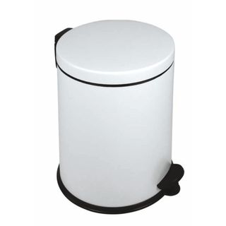 Pattumiera a pedale New Bin Basic - 12 L - metallo verniciato - bianco - Medial