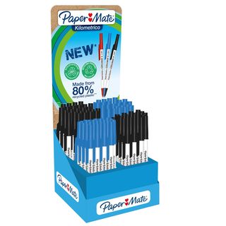 Penna a sfera Kilometrico Recycled - assortiti nero/blu - Papermate - expo 300 …