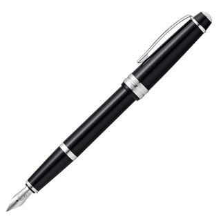 Penna stilografica Bailey Light - punta M - fusto nero/cromo - Cross