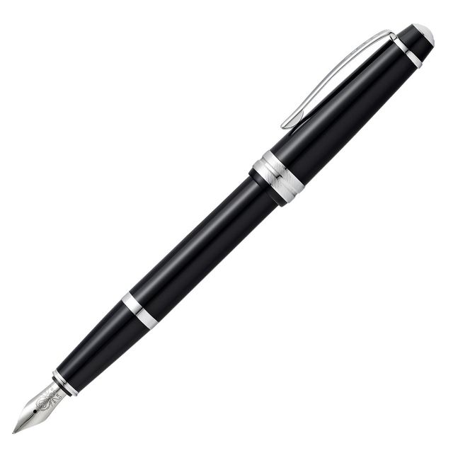 Penna stilografica Bailey Light - punta M - fusto nero/cromo - Cross