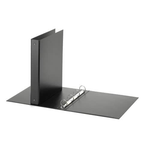 Raccoglitore Europa - 22 x 30 cm - 4 anelli tondi 30 mm - dorso 4 cm - nero - F…
