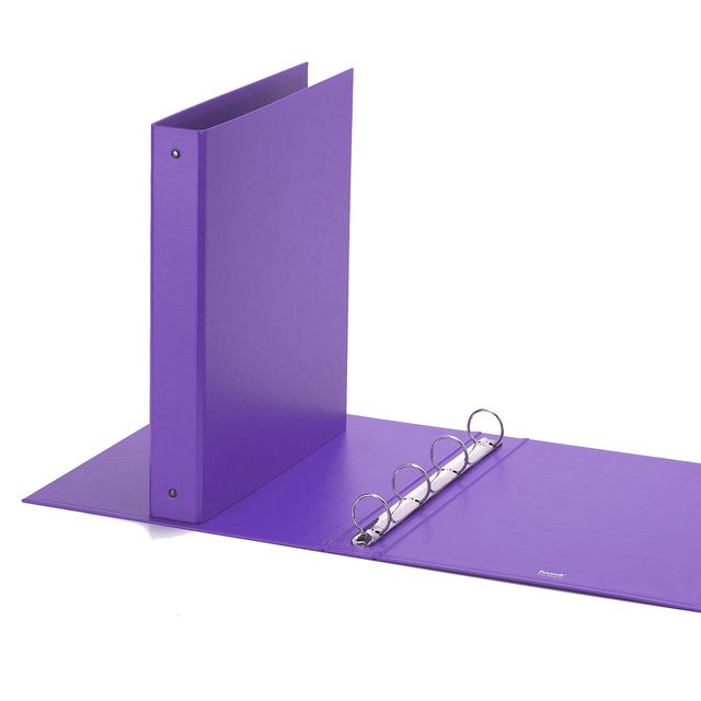 Raccoglitore Europa - 22 x 30 cm - 4 anelli tondi 30 mm - dorso 4 cm - viola - …