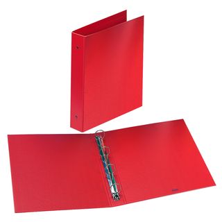Raccoglitore Europa - 22 x 30 cm - 4 anelli tondi 50 mm - dorso 6 cm - rosso - …