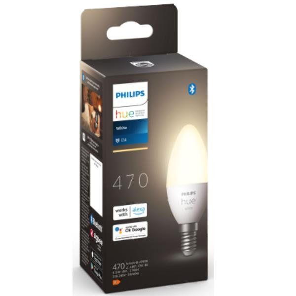 Philips Hue White - Lampadina LED - forma: candela - E14 - 5.5 W (equivalente 4…