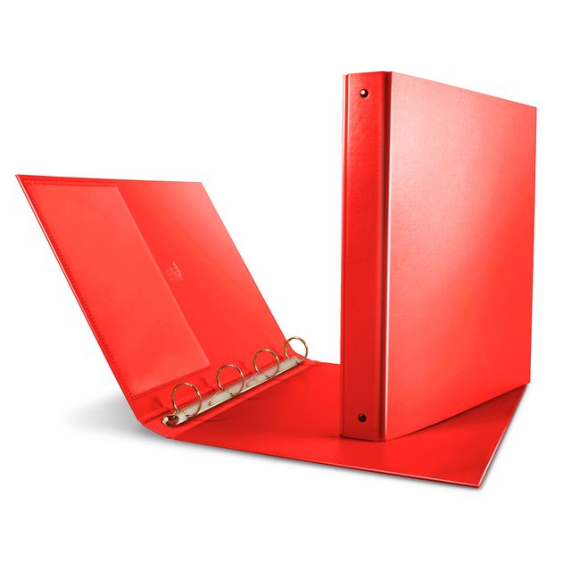 Raccoglitore Nettuno - 22 x 30 cm - 4 anelli a D 17 mm - dorso 3 cm - rosso - S…